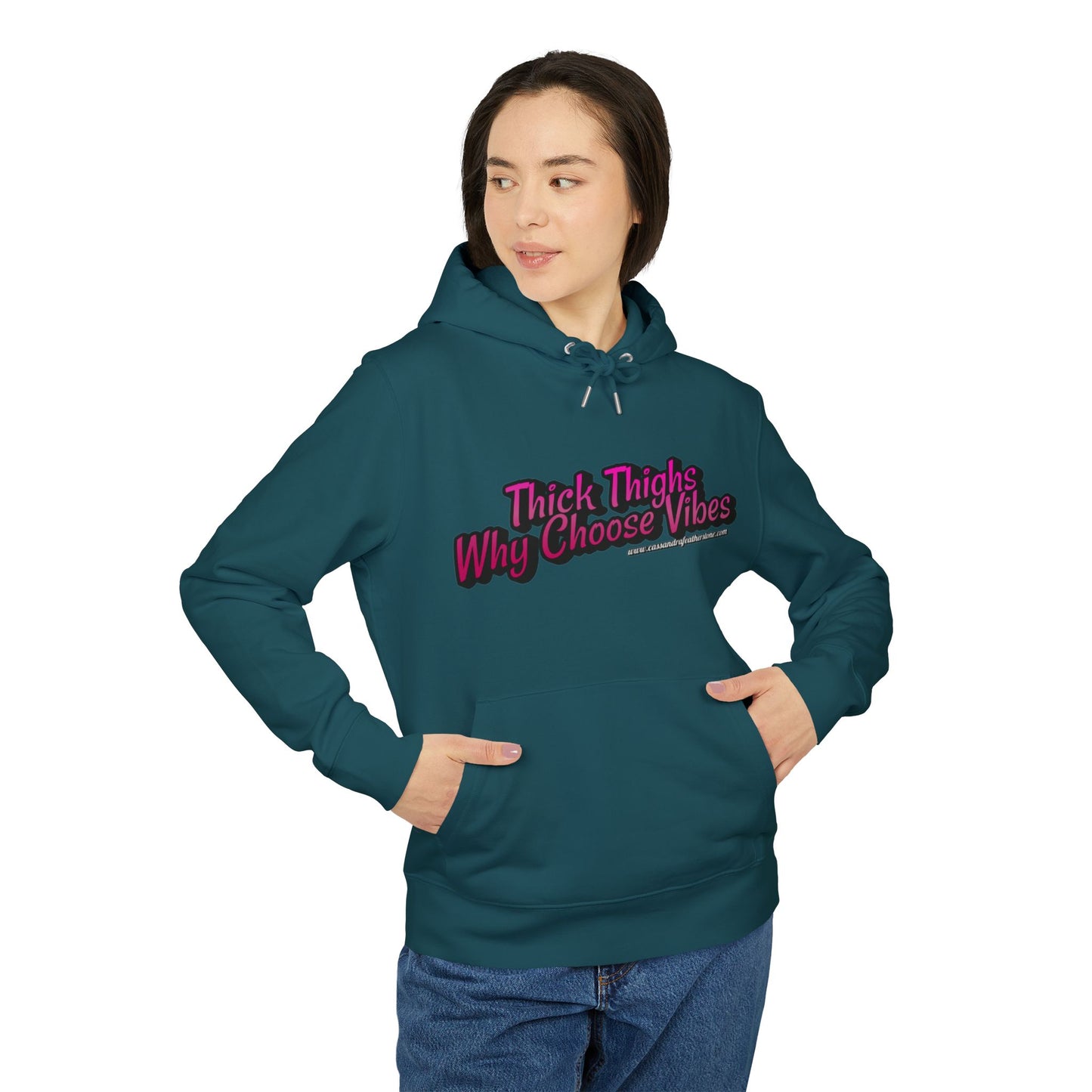 'Thick Thighs, WhyChoose Vibes' Unisex Cruiser 2.0 Hoodie