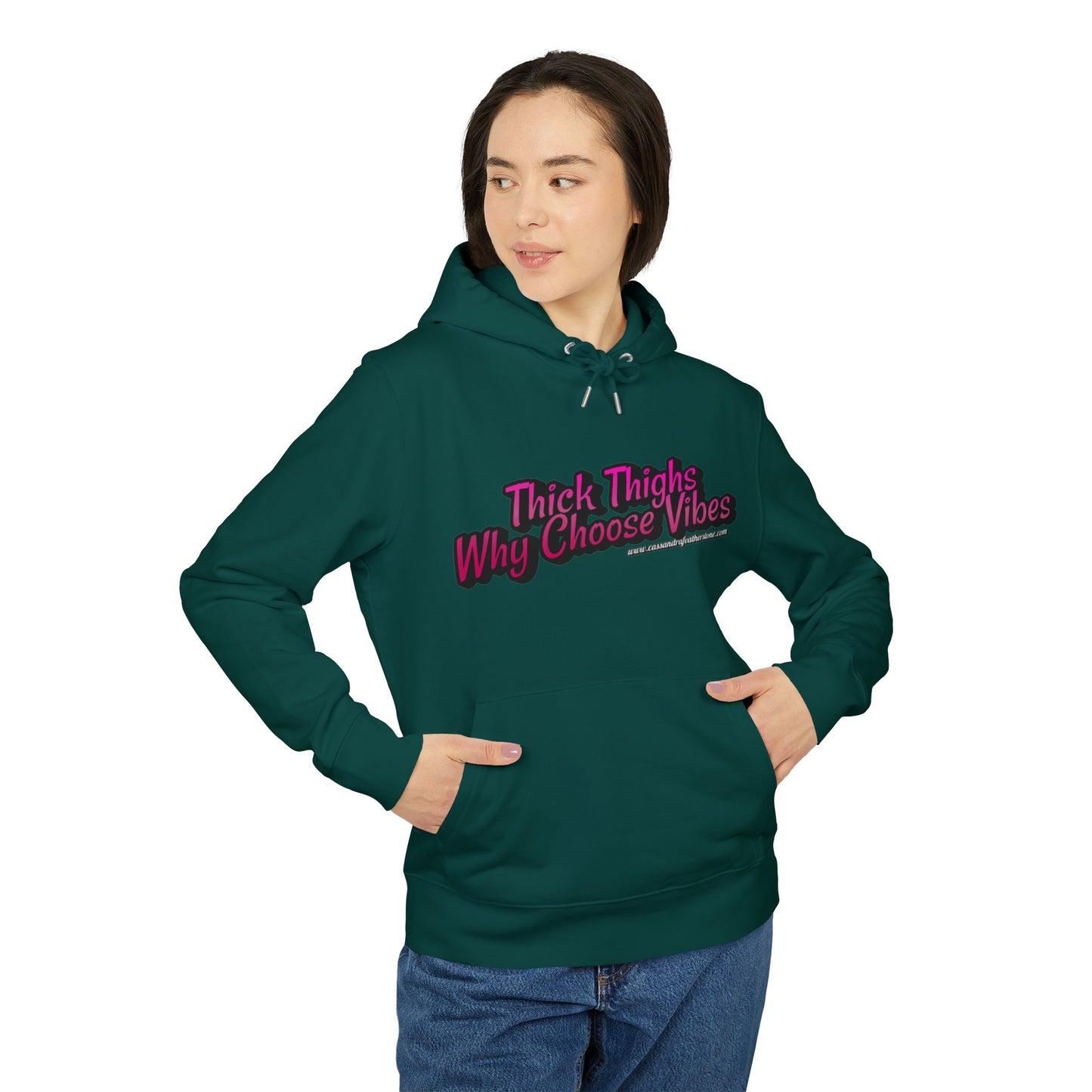 'Thick Thighs, WhyChoose Vibes' Unisex Cruiser 2.0 Hoodie