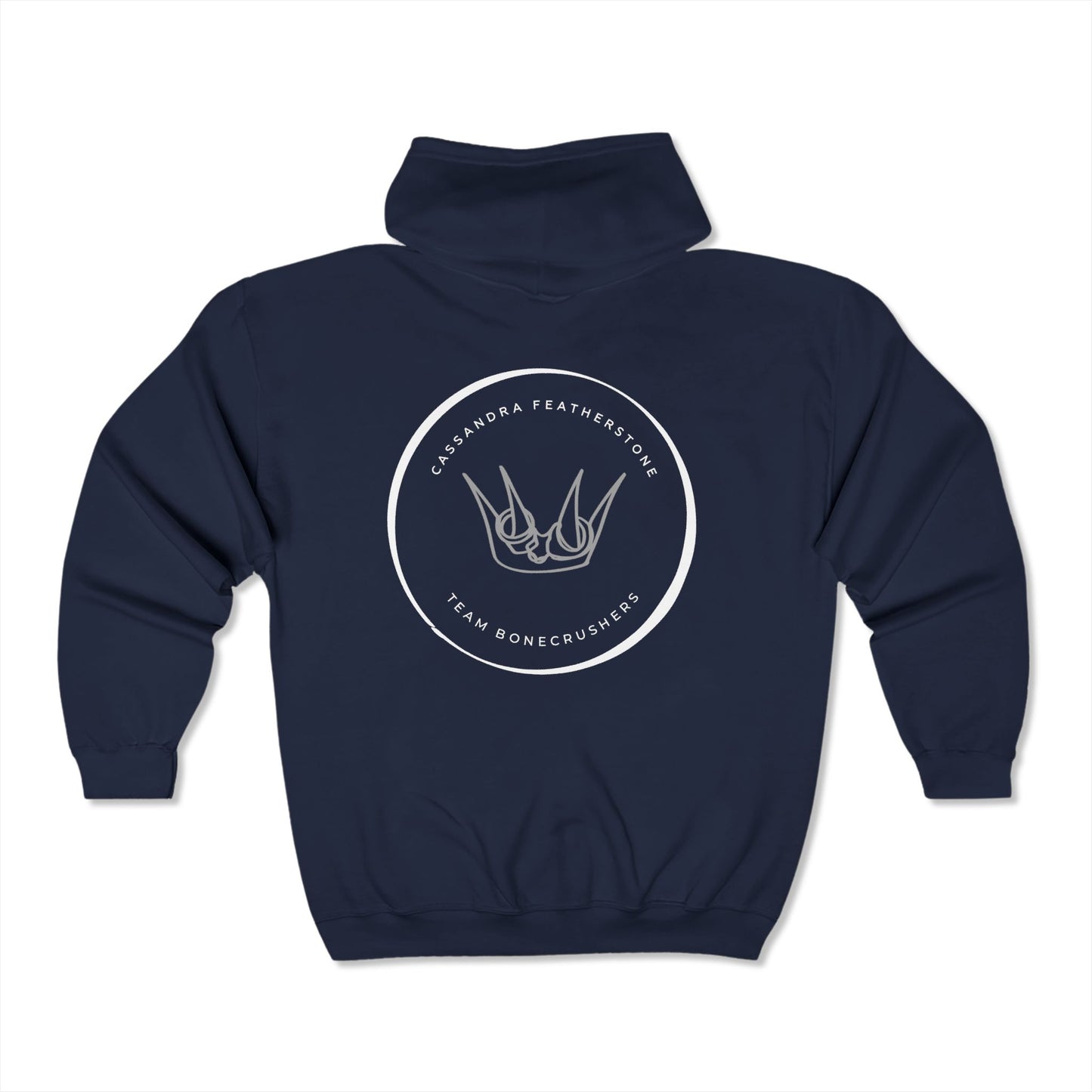 Team Bonecrushers Full Zip Hooded Sweatshirt