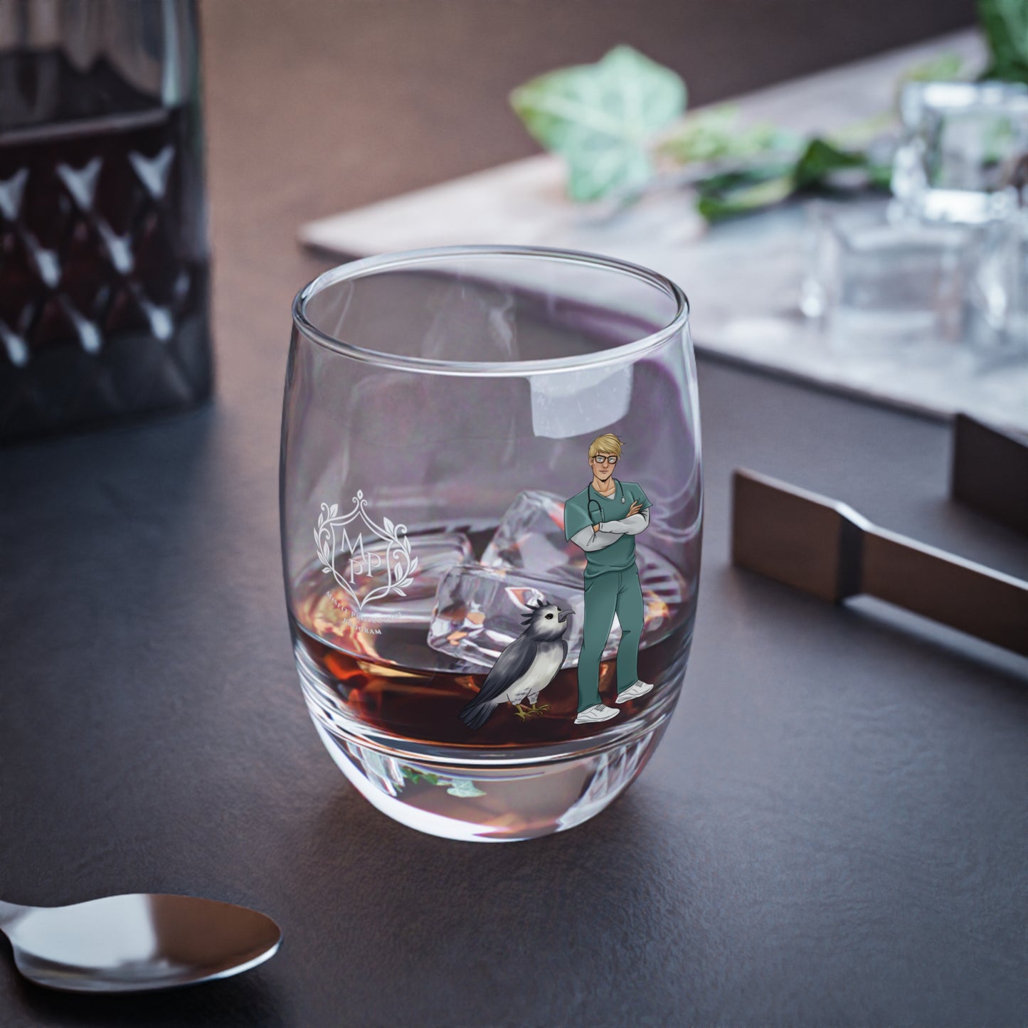 Cassandra Featherstone x Honeyy.Fae 'Presley' Stemless Glass 6oz Height, in 3.50 Rim diameter, in 2.36 Bottom diameter, in 2.52 Sell whiskey glasses as fun gifts, bar essentials, or props for special events. These come in one size: 6oz (0.17l), which fits