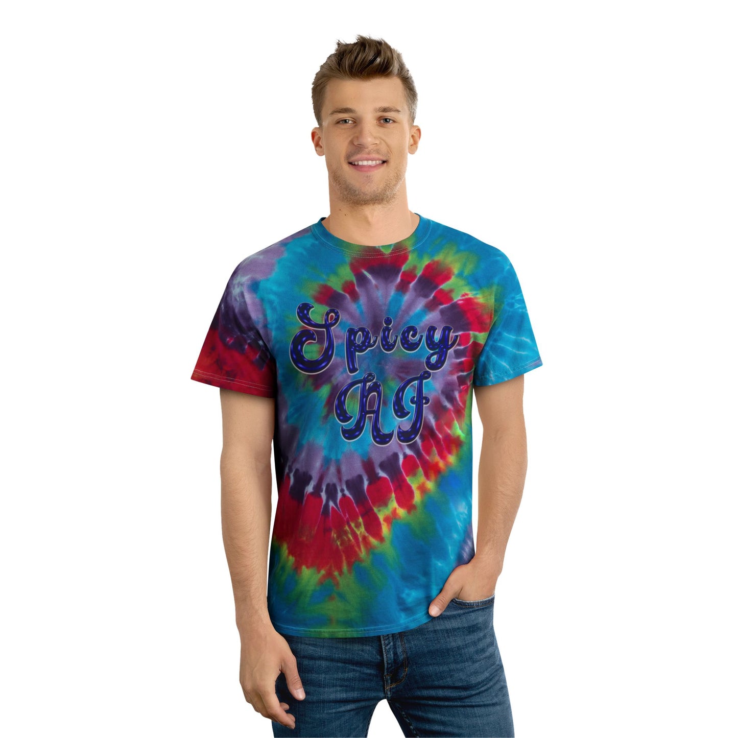 Aubrey's Spicy AF Tie-Dye Tee, Spiral