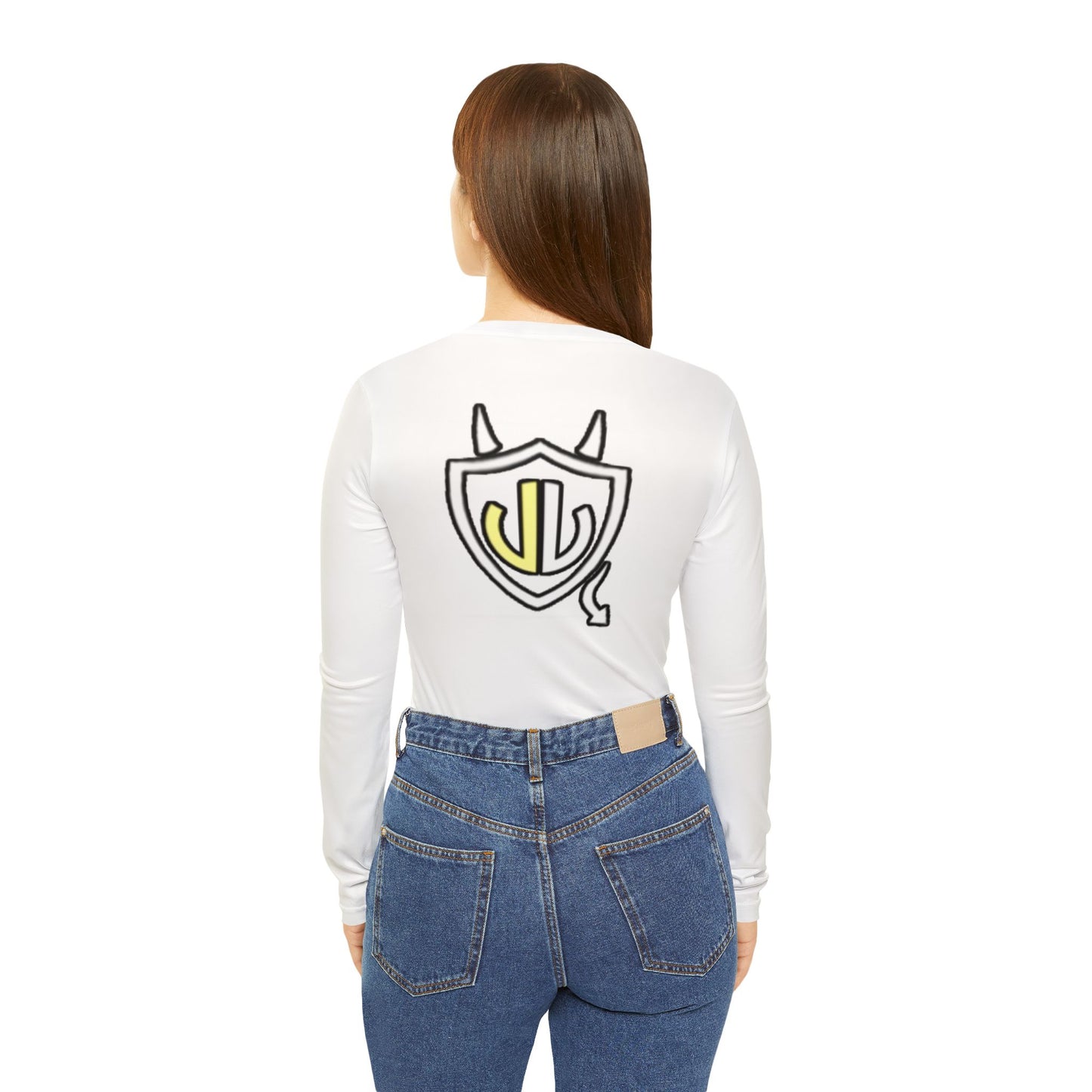 Neurosparkly x Discordia University Women's Long Sleeve V-neck Shirt (AOP)