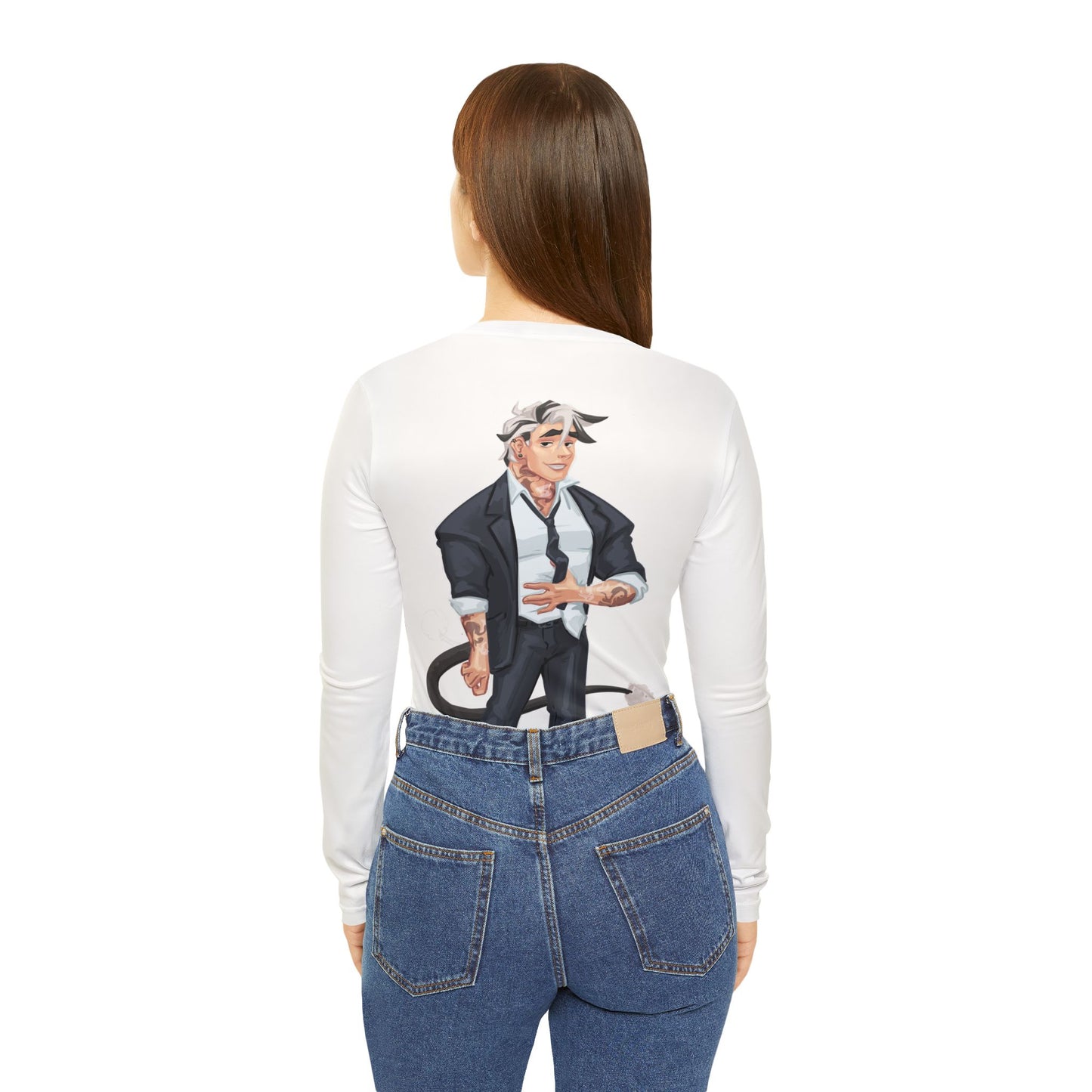 Cassandra Featherstone x Phantom Dame 'Salem' (Discordia University) Women's Long Sleeve V-neck Shirt (AOP)