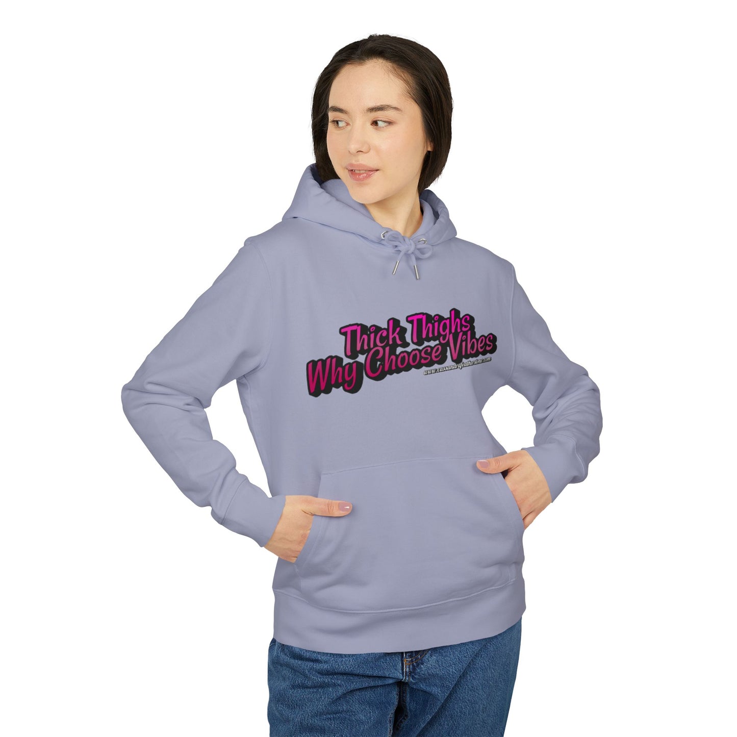 'Thick Thighs, WhyChoose Vibes' Unisex Cruiser 2.0 Hoodie
