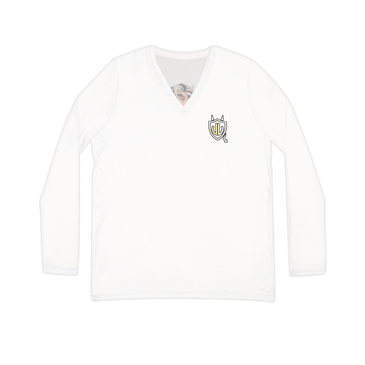 Cassandra Featherstone x Phantom Dame 'Salem' (Discordia University) Women's Long Sleeve V-neck Shirt (AOP)