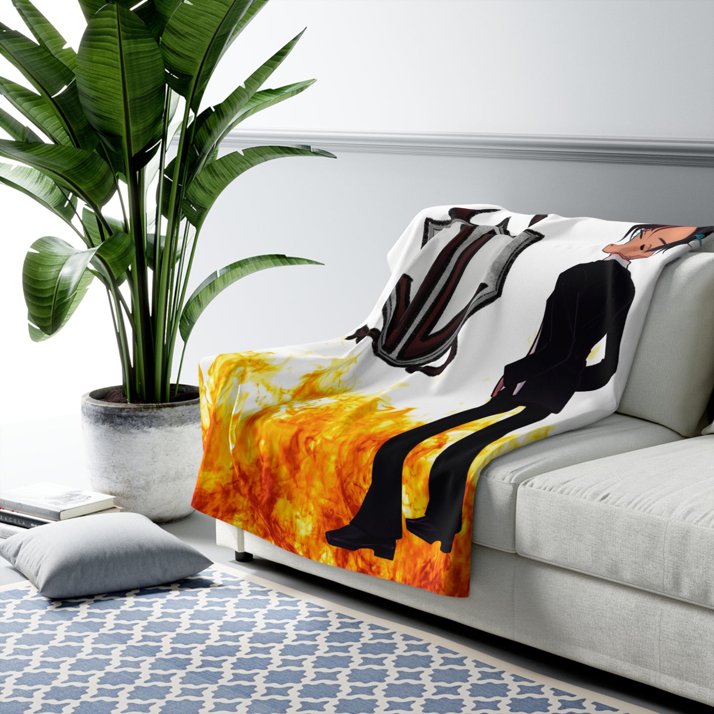 Cassandra Featherstone x Spookacola 'Kit Kat' (Discordia University) Sherpa Fleece Blanket
