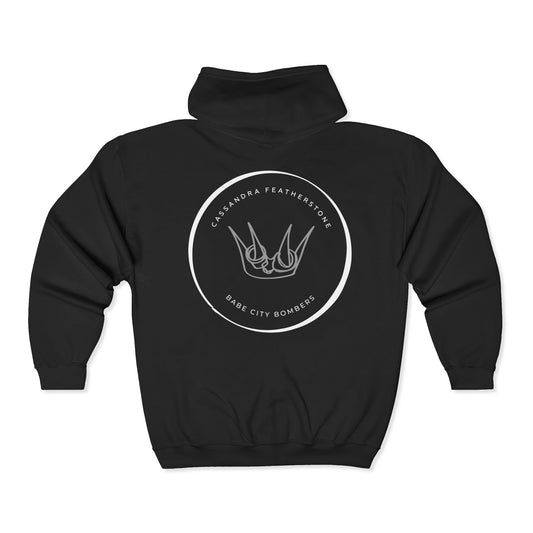 Babe City Bomber Full Zip Hooded Sweatshirt