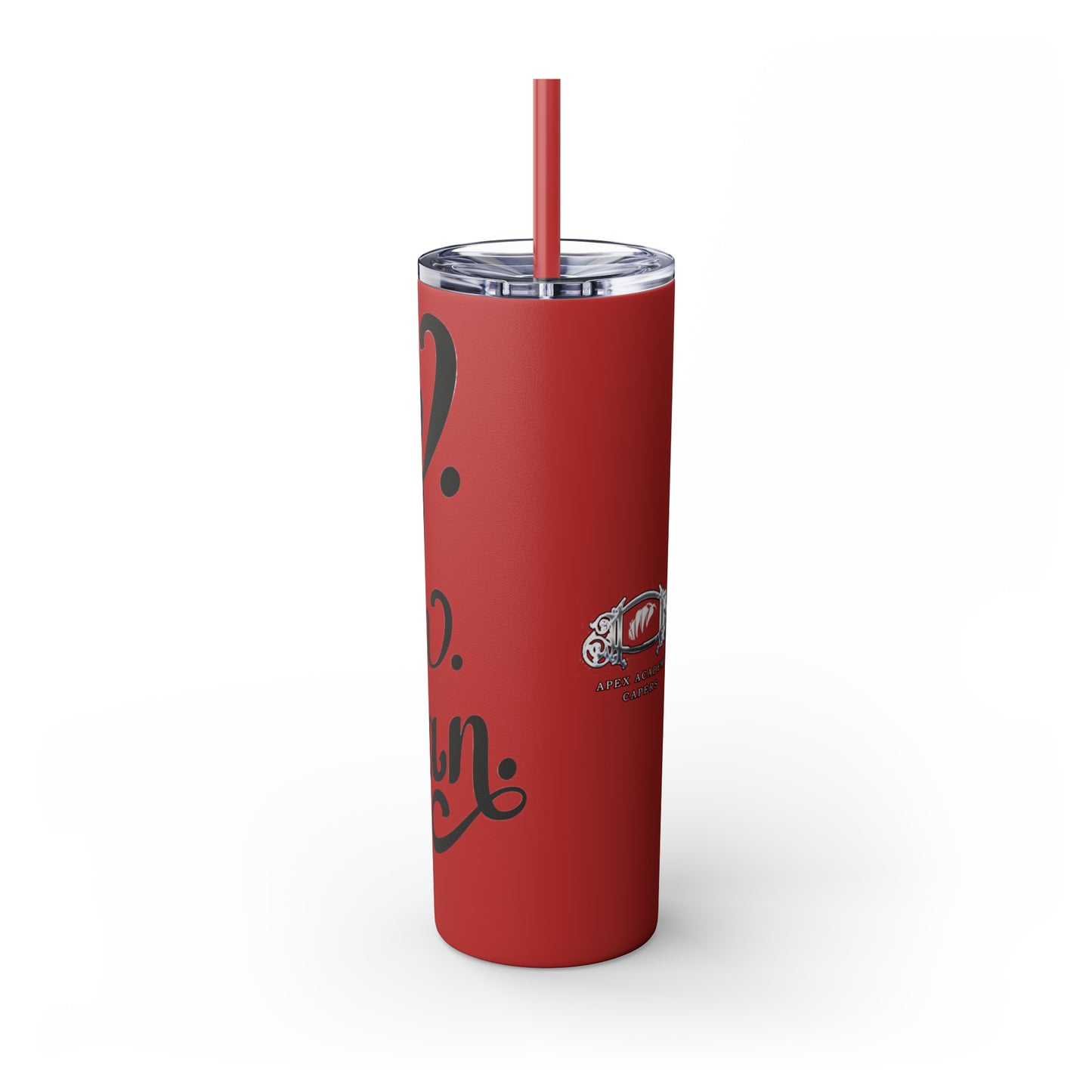 Fitz MF'N Khan Skinny Tumbler with Straw, 20oz