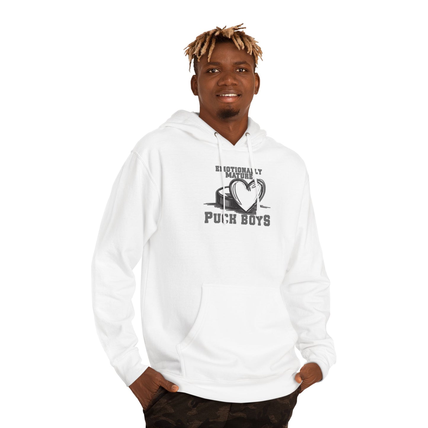 EMOTIONALLY MATURE PUCKBOYS Unisex Hooded Sweatshirt