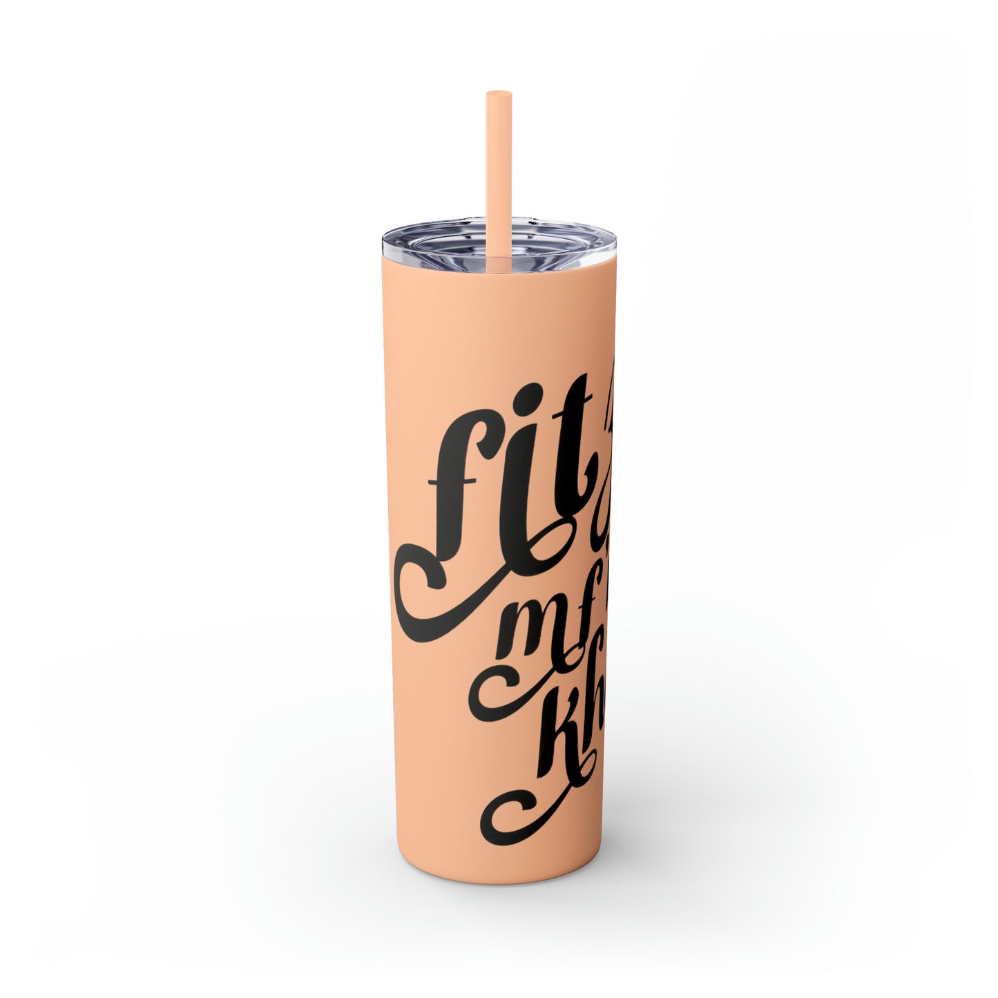 Fitz MF'N Khan Skinny Tumbler with Straw, 20oz