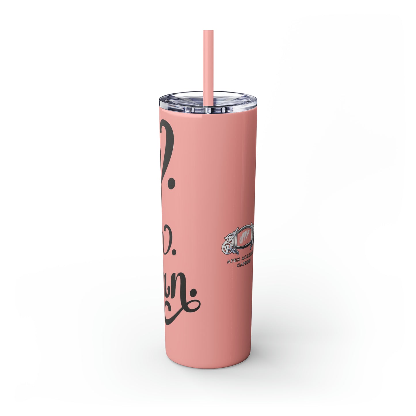 Fitz MF'N Khan Skinny Tumbler with Straw, 20oz