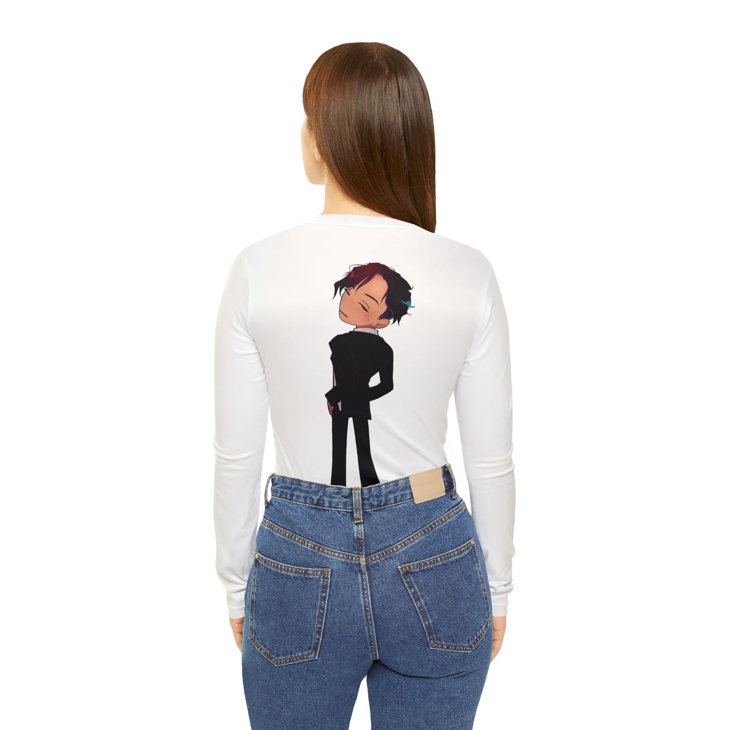 Cassandra Featherstone x Spookacola 'Kit Kat' Women's Long Sleeve V-neck Shirt (AOP)