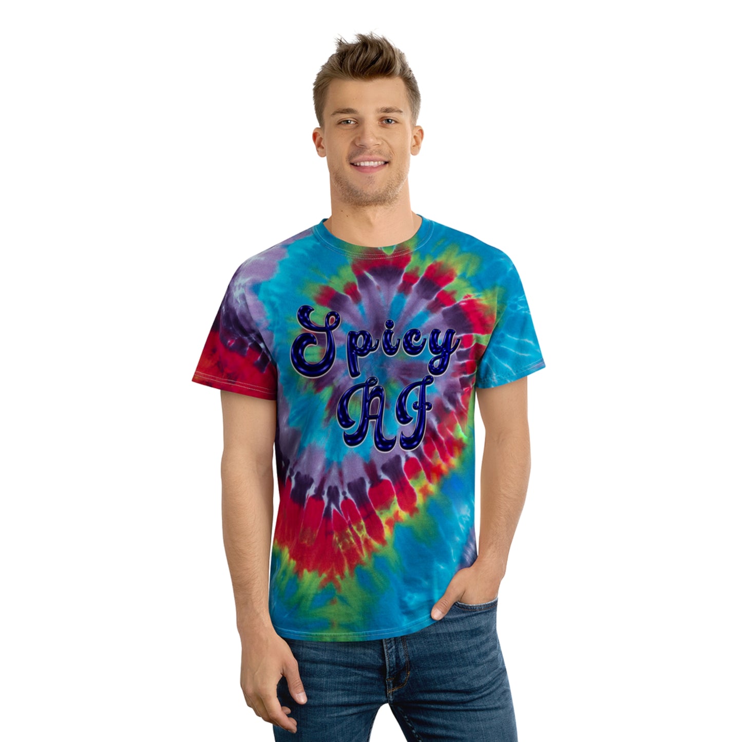 Aubrey's Spicy AF Tie-Dye Tee, Spiral