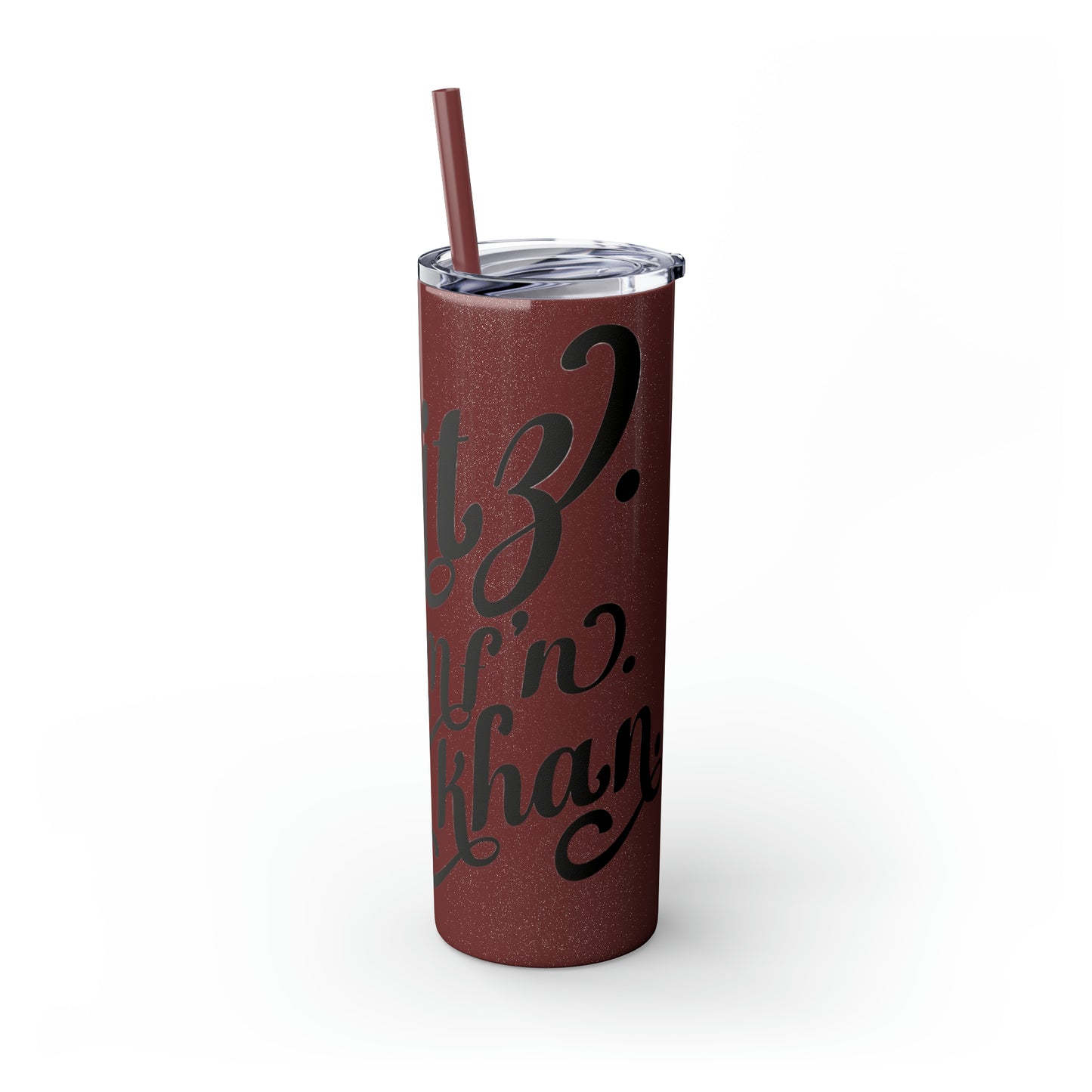 Fitz MF'N Khan Skinny Tumbler with Straw, 20oz