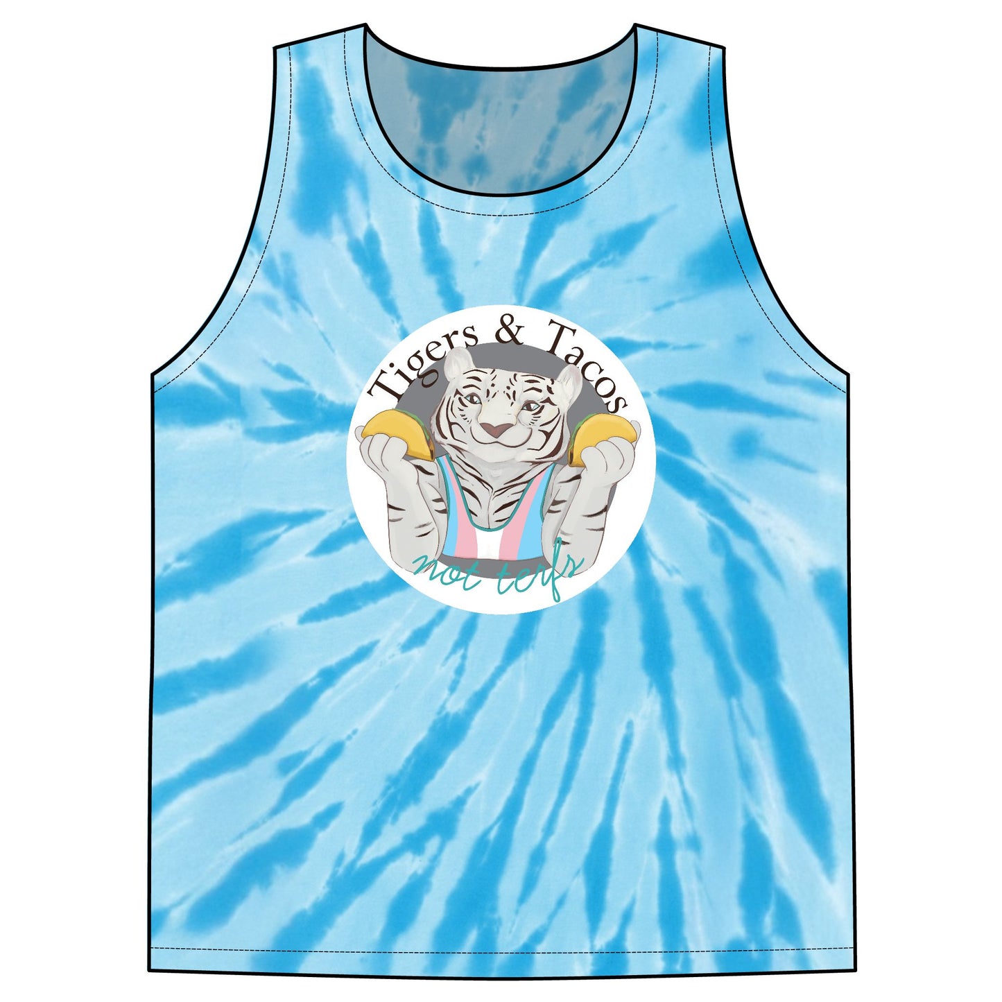 Cassandra Featherstone x Casey Wilkinson Fitz Tacos Unisex Tie-Dye Tank Top
