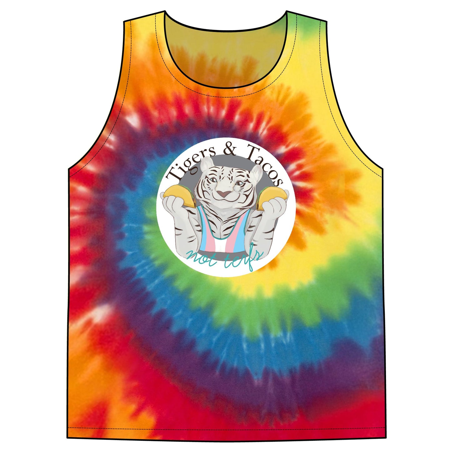 Cassandra Featherstone x Casey Wilkinson Fitz Tacos Unisex Tie-Dye Tank Top