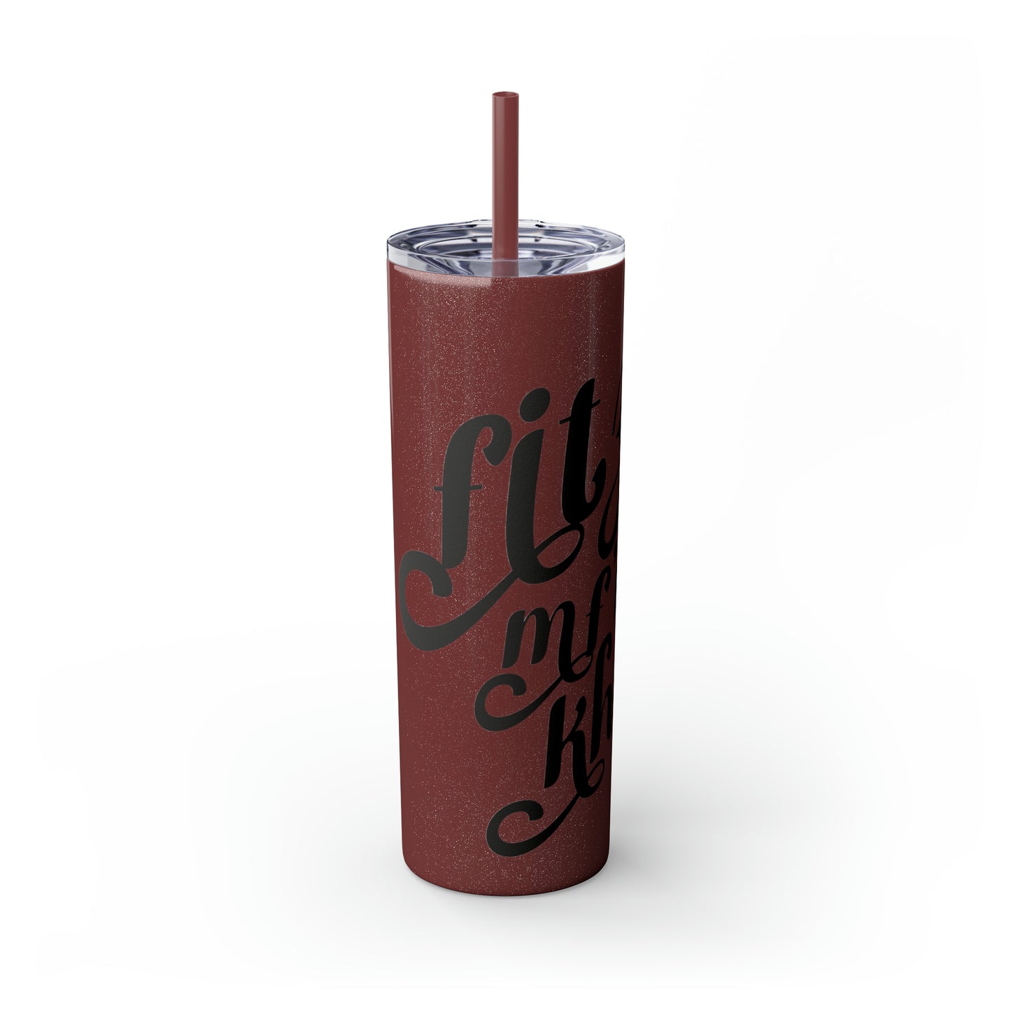 Fitz MF'N Khan Skinny Tumbler with Straw, 20oz