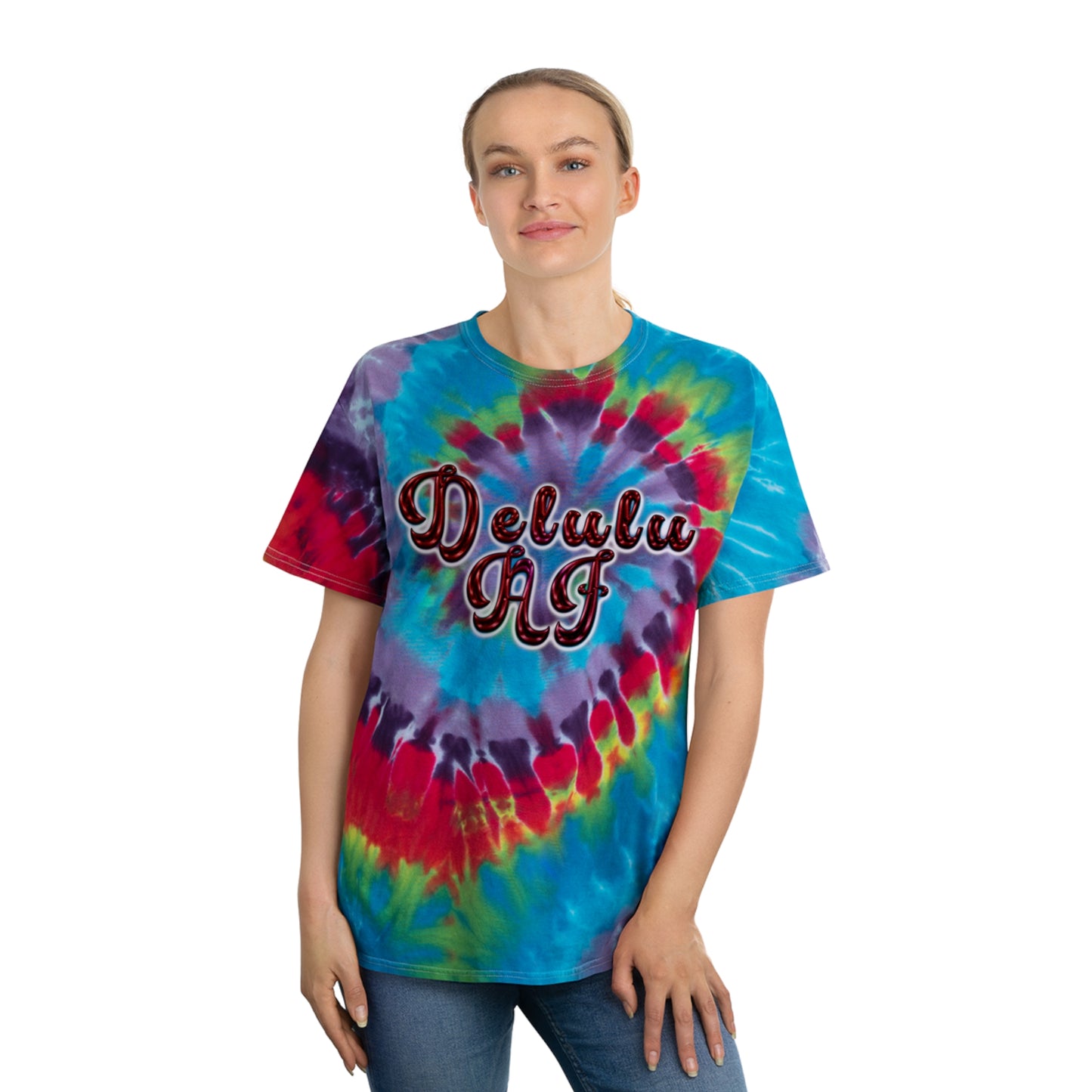 Fitz's Delulu AF Tie-Dye Tee, Spiral