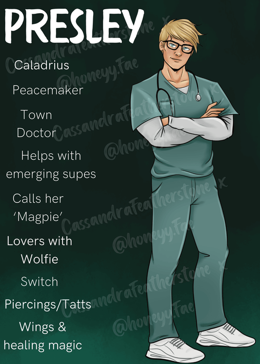 Preorder MPP CHARACTER PRINT PACK-Presley/Euryale (2) 2 @honeyy.fae prints of Prez and Eury without the watermarks. These prints have not arrived yet and will not ship until March. $10.00